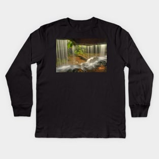 Lower Somersby Falls .. behind the veil Kids Long Sleeve T-Shirt